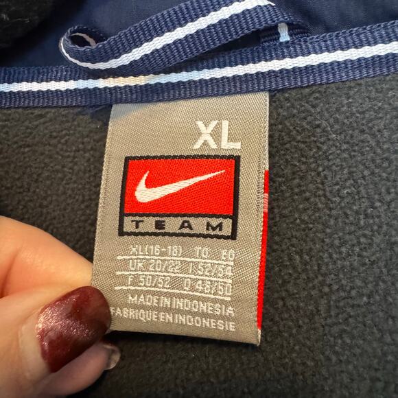 Nike Softshell Fleece Lined Navy Full Zip Jacket XL - Picture 10 of 14